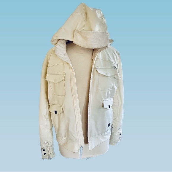 Mountain Hard Wear Creamy Winter White Jacket with Hood L - Picture 9 of 9